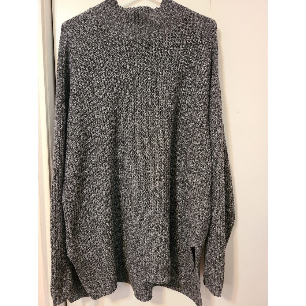 Sanctuary Anthropolgy Gray/Black Sweater Ribbed Texture. Size XL.